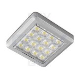 Светод. светильник ESTELLA квадратный, 12V DC, 1.2W, 16 SMD3528, теплый белый LD-ES21CB-53